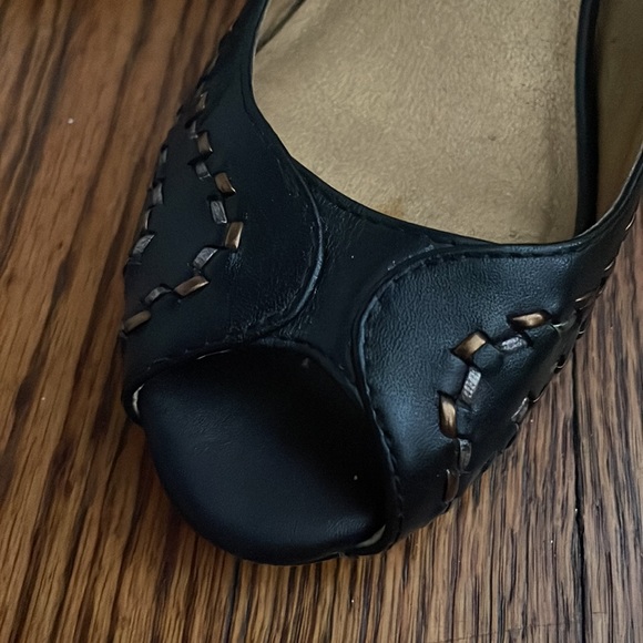 Seychelles Peep Toe Shoes, Black Size 8 - Picture 3 of 6